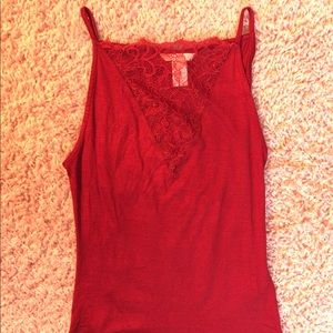 H&M NWOT red lacy tank top